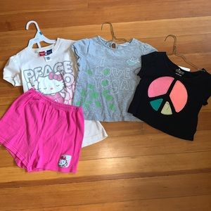 Peace Love Yoga Tshirts (lot of 4)